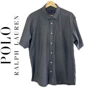 Polo Ralph Lauren Gray 100% Cotton Short Sleeve Shirt Size XL